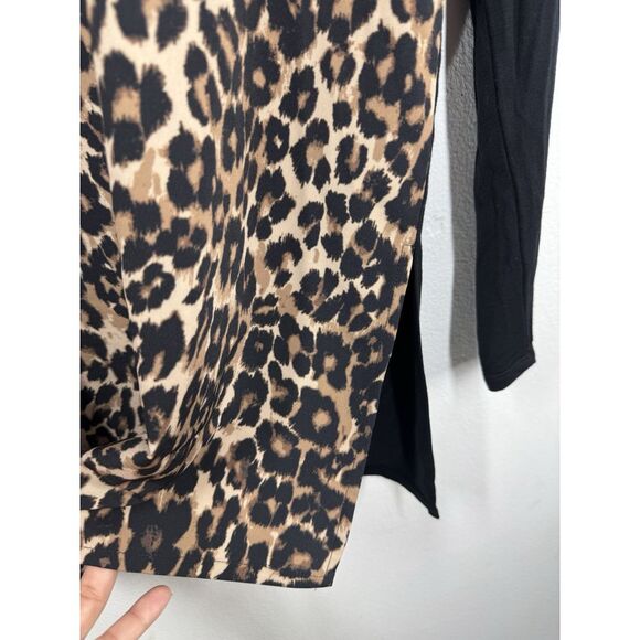 C Wonder  tunic animal print  blouse size S‎ Women Long Sleeve - Picture 6 of 9